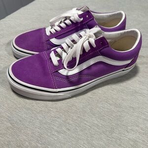 Vans Purple and White Shoes